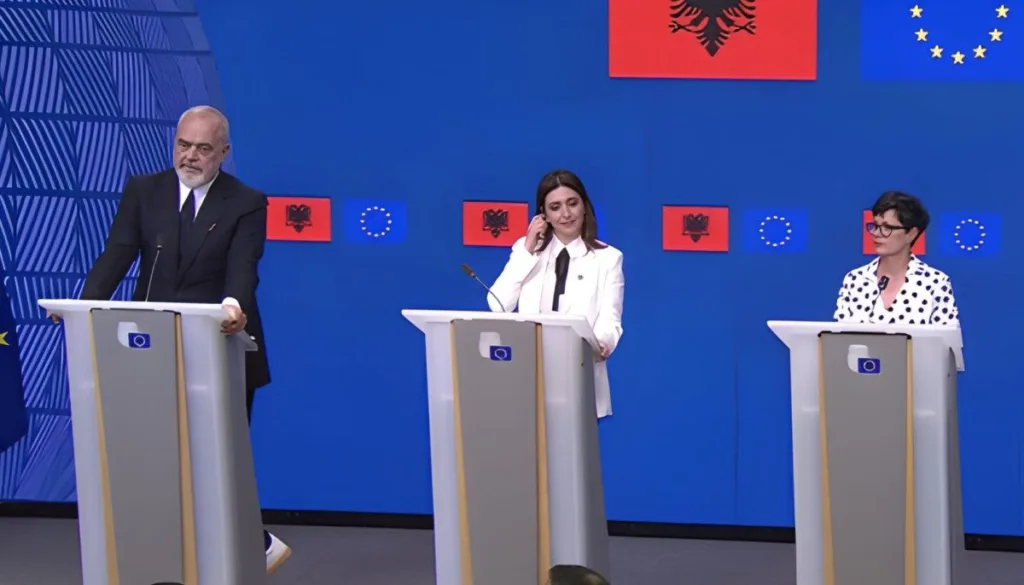 edi rama marta kos marilena raouna albania eu brussels